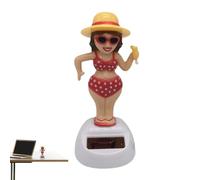 Lindas decoraciones de salpicadero, adornos de coche, figurilla | Bikini alimentado por energía solar, figuras coleccionables de belleza, bonita decoración de coche, accesorios de coche