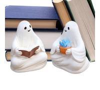 Lindas decoraciones fantasmas - Pequeña resina divertida State Ghost Statue - Halloween Decor Miniature Sculpture for Tabletop Backyard Liber Balcon Garden de pasillo