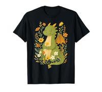 Lindas Flores De Dragón Verde Camiseta