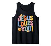 Lindas Flores Jesús te ama Camiseta sin Mangas