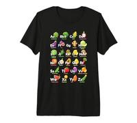 Lindas Frutas Y Verduras Alfabeto ABC Jardín Vegano Camiseta Premium