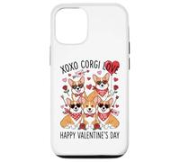 Lindas Gafas de Sol Corgi Valentine Heart Rose Sweet Dog Love Carcasa para iPhone 12/12 Pro
