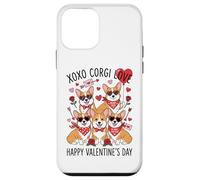 Lindas Gafas de Sol Corgi Valentine Heart Rose Sweet Dog Love Carcasa para iPhone 12 Mini