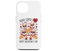 Lindas Gafas de Sol Corgi Valentine Heart Rose Sweet Dog Love Carcasa para iPhone 13