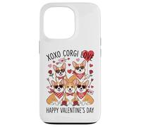 Lindas Gafas de Sol Corgi Valentine Heart Rose Sweet Dog Love Carcasa para iPhone 13 Pro