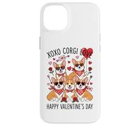 Lindas Gafas de Sol Corgi Valentine Heart Rose Sweet Dog Love Carcasa para iPhone 14 Plus