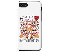 Lindas Gafas de Sol Corgi Valentine Heart Rose Sweet Dog Love Carcasa para iPhone SE (2020) / 7/8