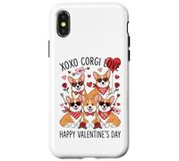 Lindas Gafas de Sol Corgi Valentine Heart Rose Sweet Dog Love Carcasa para iPhone X/XS