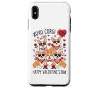 Lindas Gafas de Sol Corgi Valentine Heart Rose Sweet Dog Love Carcasa para iPhone XS MAX
