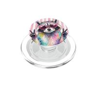 Lindas Gafas de Sol de corazón de Mapache Preppy Divertidas para Verano PopSockets PopGrip para MagSafe