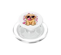 Lindas Gafas de Sol Golden Retriever Heart Valentines Puppy Love PopSockets PopGrip para MagSafe