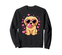 Lindas Gafas de Sol Golden Retriever Heart Valentines Puppy Love Sudadera