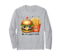 Lindas Hamburguesas Fritas Parejas Manga Larga