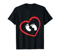 Lindas huellas de corazón de maternidad - Anuncio de embarazo Camiseta