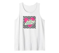 Lindas Huellas de Huellas de corazón Rosa con Texto en inglés Say Happy Mother's Day Camiseta sin Mangas