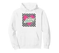 Lindas Huellas de Huellas de corazón Rosa con Texto en inglés Say Happy Mother's Day Sudadera con Capucha