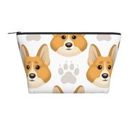 Lindas Huellas de Patas de Cara de Perro, Bolsa de artículos de tocador Bolsa de Maquillaje Bolsa de cosméticos Bolsa de artículos de tocador de Viaje portátil
