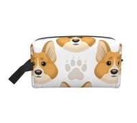 Lindas Huellas de Patas de Cara de Perro, Bolsa de Maquillaje Bolsa de cosméticos Bolsa de artículos de tocador de Viaje portátil Organizador de Bolsa de Maquillaje
