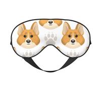 Lindas huellas de patas de cara de perro, Cubreojos completos Antifaz bloqueador de luz Antifaz para dormir Antifaz suave con los ojos vendados Noche
