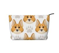 Lindas Huellas de Patas de Perro,Neceser de Pana, Neceser de Maquillaje portátil, Neceser de Viaje