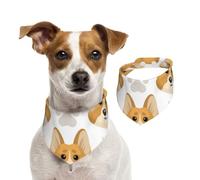 Lindas Huellas de Patas de Perro,Pañuelos de algodón para Perros, Bufandas Ajustables para Mascotas,S