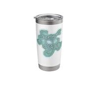 Lindas letras de regalo azul turquesa texto sweet As Sugar Vaso térmico de acero inoxidable de doble pared