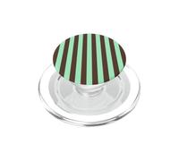 Lindas líneas Verticales estéticas a Rayas Verdes y Marrones PopSockets PopGrip para MagSafe