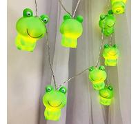 Lindas luces nocturnas de rana de princesa, cadena de luces de rana, funciona con pilas, para dormitorio de niños, cumpleaños, decoración de Navidad (5 pies/10 LED, príncipe rana)
