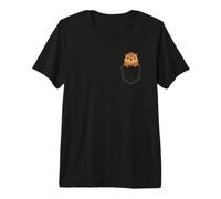 Lindas Marmotas Asomándose del Bolsillo Arte Animal Kawaii Camiseta Premium