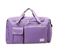 Lindas mochilas para adolescentes y niñas, bolsa de bolsillo para mujeres y hombres, bolsa con compartimento para zapatos, ligera y fácil de llevar, mochila alta gris con ruedas, Morado (, Talla única