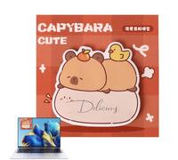 Lindas notas adhesivas, bloc de notas pegatinas | Notas adhesivas de Capybara de animales de dibujos animados - Bloc de notas de 30 hojas, suministros de toma de notas extraíbles para estudio