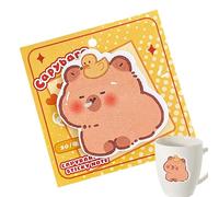 Lindas notas adhesivas de animales, lindas notas adhesivas,Lindos blocs de notas adhesivos de Carpincho - Bloc de notas de arte modelo de 30 hojas, artículos de papelería divertidos de carpincho de di