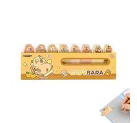 Lindas notas adhesivas - Marcapáginas de dibujos animados de animales, Capybara autoadhesivo, divertido juego de papelería con diseños brillantes | Suministros prácticos para adultos mujeres ho