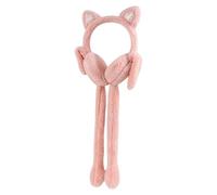 Lindas Orejeras para Mujeres | Cómodas Ligeras de Peluche Envolvente | con Orejas de Conejo Móviles y Orejeras de Peluche Cálidas,para Viajar, Exteriores, Deportes, Ciclismo, Otoño, Esquí, Mujer, Jóve