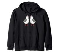 Lindas Palomas Minimalistas Pájaro Pequeña Simple Paloma Sudadera con Capucha