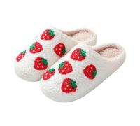 Lindas pantuflas para mujer, Zapatillas de frutas lindas para hombres y mujeres, Zapatillas vintage con memoria de espuma de fresa, zapatillas de interior para el hogar, zapatillas sin cordones para
