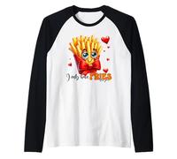 Lindas Patatas Fritas, Solo Tengo Patatas Fritas para ti Love Hearts Camiseta Manga Raglan