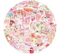 Lindas pegatinas 100 piezas lindas decorativas para coche, ordenador portátil, monopatín, bicicleta, ciclomotor, bicicleta, ordenador, adecuado para adultos y niños, juego de pegatinas estéticas