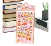 Lindas pegatinas 3D - Diseño de huellas de animales - Dibujos animados lindos pegatinas pequeñas | Para niñas de teléfono móvil portátil botella de agua Scrapbook cuaderno diario