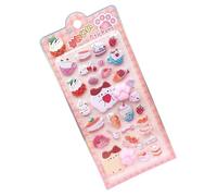 Lindas pegatinas 3D, huellas de animales con fuerte adherencia calcomanía, lindo dibujo animado mini pegatinas | para niños para teléfono móvil portátil álbum de recortes cuaderno diario botella