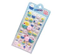 Lindas pegatinas 3D, impresión de huellas de huellas de fuerte fuerza adhesiva, varios mini pegatinas lindas | para teléfono móvil para niños, portátil, botella de agua, cuaderno de recompensas