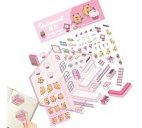 Lindas pegatinas de capibara, pegatinas de capibara niños 3D, pegatinas para casa, juego de pegatinas de dibujos animados de 6 pulgadas con efecto sublime, accesorios de artesanía de PVC con adhesivo