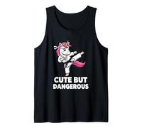 Lindas Pero peligrosas Divertidas Chicas de Karate Artes Marciales Mujeres Camiseta sin Mangas