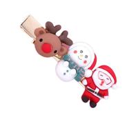 Lindas pinzas para el cabello navideñas para niños, pasadores navideños para el cabello para niñas - Pasadores de clips lindos navideños para niños - Rellenos de calcetines navideños, horquillas festi