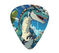 Lindas púas de guitarra de dinosaurio resistentes al desgaste, finas, medianas, pesadas, 12 púas de guitarra, adecuadas para guitarra, bajo, guitarra eléctrica, ukelele,