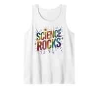 Lindas Rocas de Ciencia Campamento de biología Enseñar Stem Nerd Steminist Camiseta sin Mangas