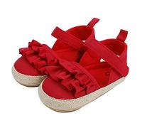 Lindas sandalias para recién nacidos, puntera cerrada, suela gruesa, transpirable, ligera, para primeros caminos, Red, 11 UK Child Wide