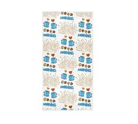 Lindas Tazas de té y café Toallas de Mano Corazones Buenos días Decoración Cocina Plato Toalla Baño Toallita 30 x 15 Pulgadas para Playa Invitado Hotel SPA Gimnasio Deporte Yoga Hogar