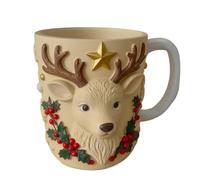 Lindas tazas navideñas | Hombre de pan de jengibre de alce de resina - Taza de fiesta Decoración navideña Tazas de café - Para beber té, leche, zumo, agua, para fiestas, decoración del hogar, oficina