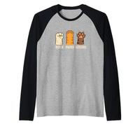 Lindas Tijeras de Papel de Pata de Gato, Juego introvertido, Rescate de Gatos Camiseta Manga Raglan